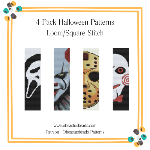 4 Pack Halloween Patterns