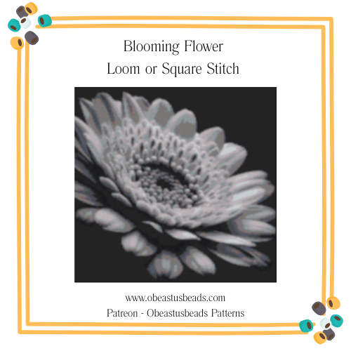 Blooming Gerbera Daisy - Loom or Square Stitch
