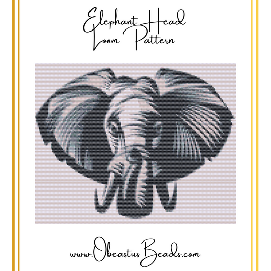 Elephant Head Loom Beading Pattern