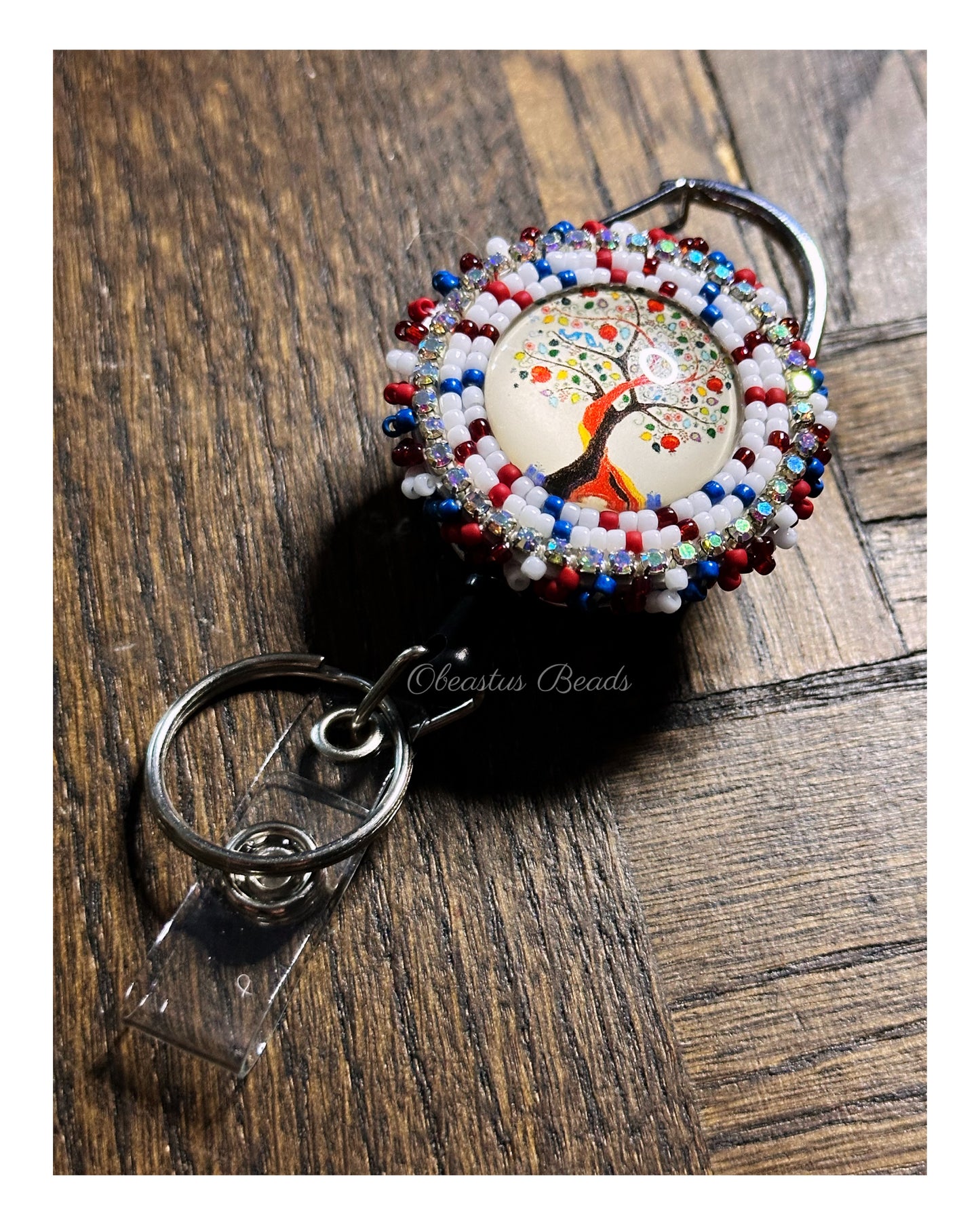 Beaded Badge Reel Set