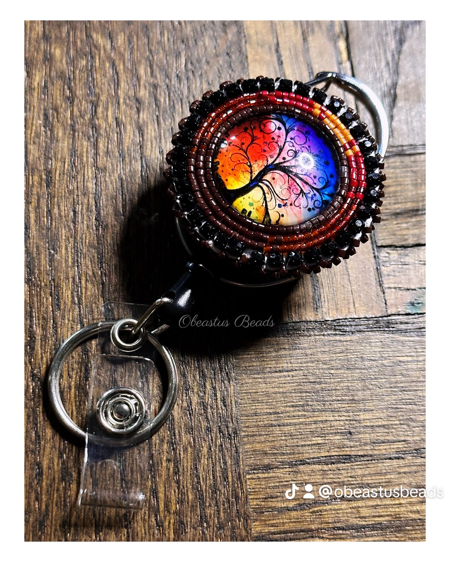 Beaded Badge Reel Set