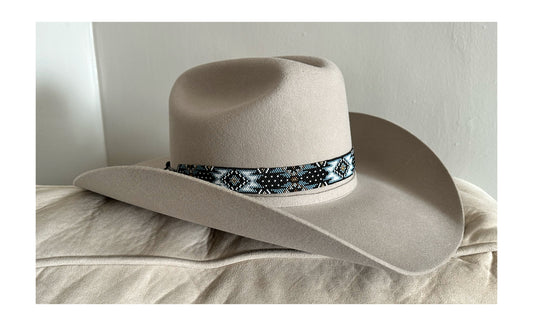 Blue Glacier Peyote Stitch Hat Band - Pattern